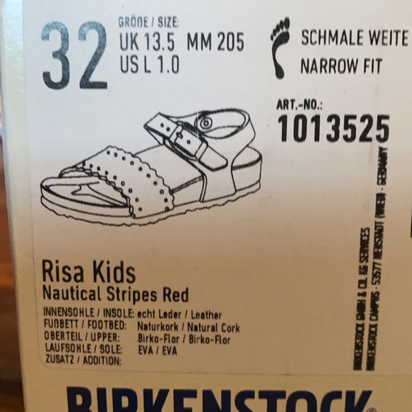 Birkenstock Rosa kids red asst narrow new - Picture 6 of 7